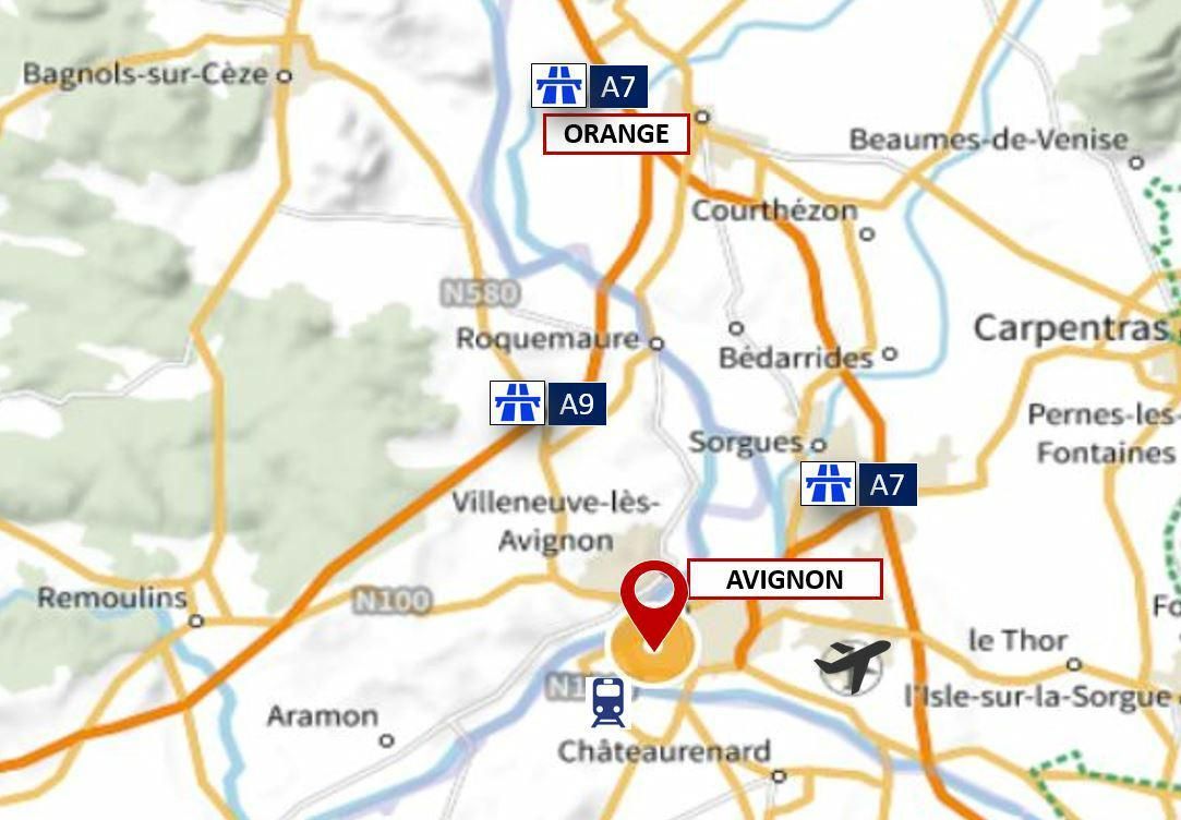 16893 m² pour cetentrepôts classe c en location à Avignon