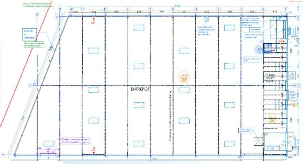 2505 m² pour ce activité en location à Le blanc-mesnil