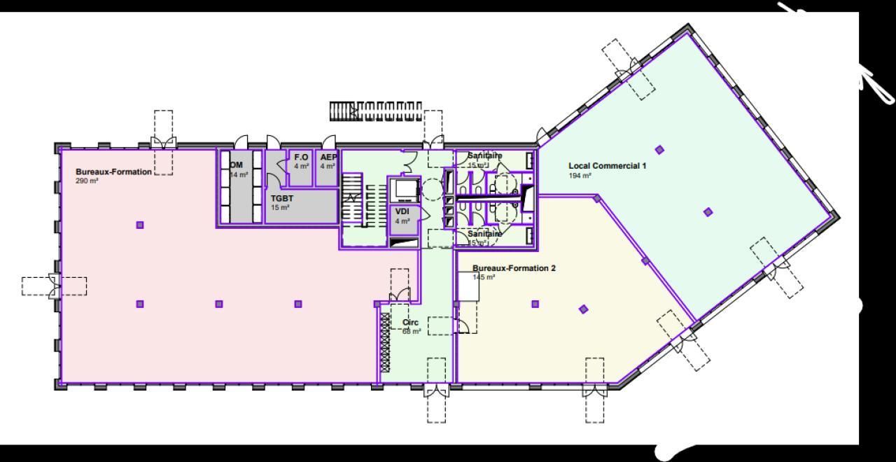 Vente Bureaux 5538.5 m² divisibles 59520 Marquette-lez-lille