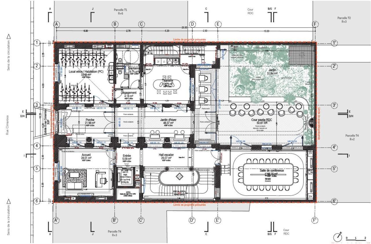 Location Bureaux 1248 m² non divisibles 75116 Paris