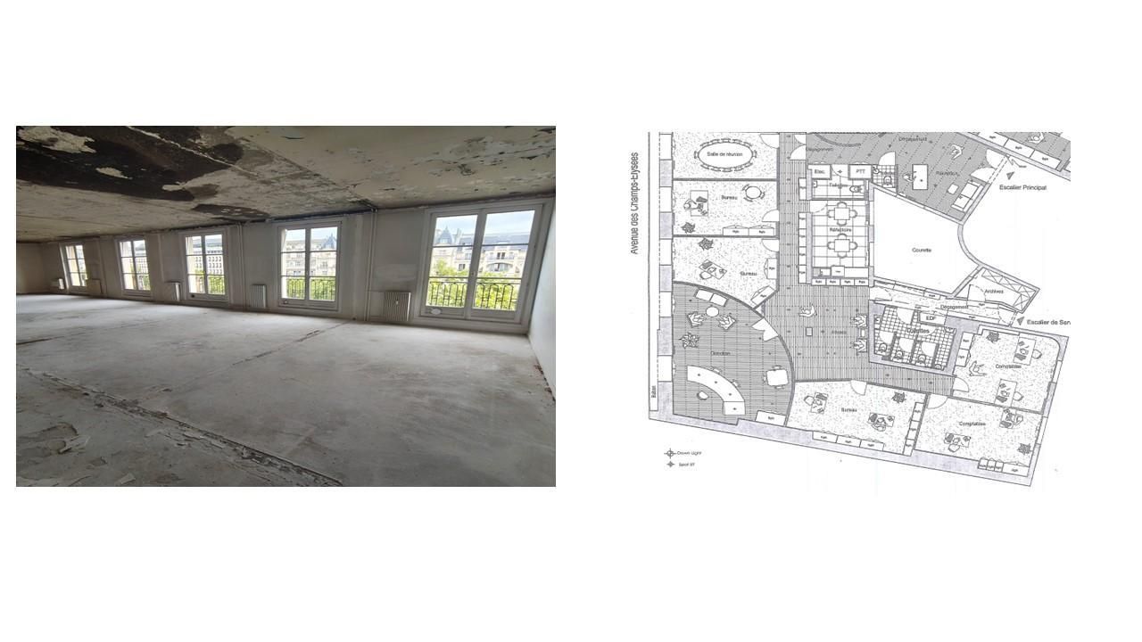 242 m² pour ce bureaux en location à Paris