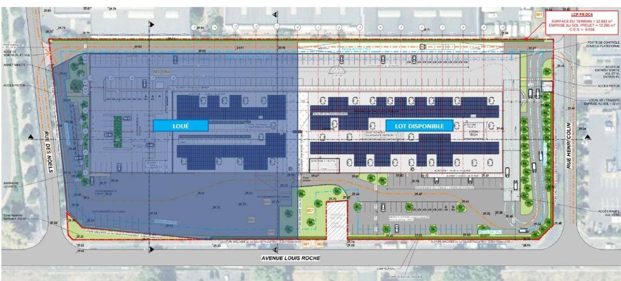 8242 m² pour cetentrepôts classe c en location à Gennevilliers