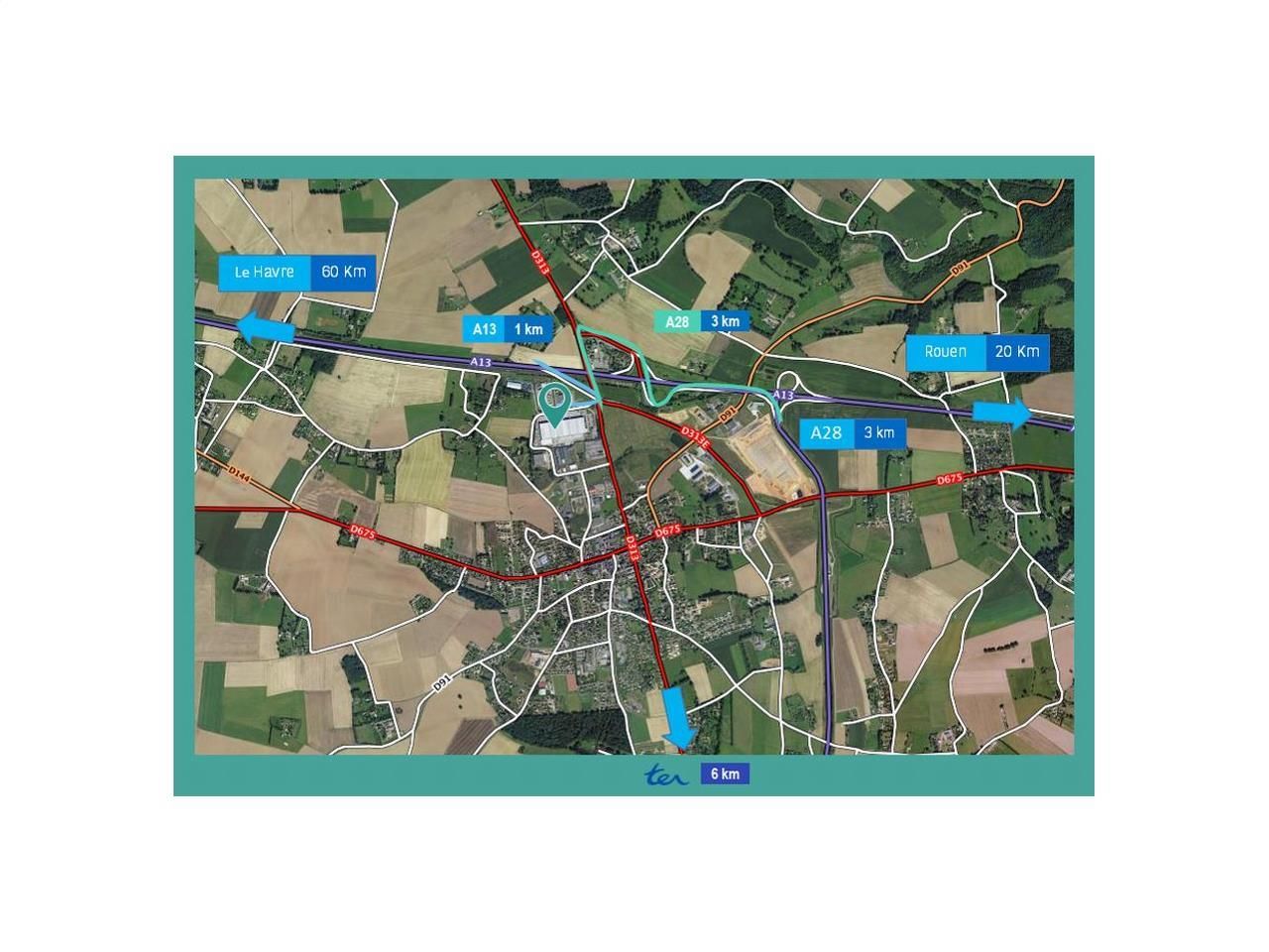 20317 m² pour cetentrepôts classe a en location à Bourg-achard