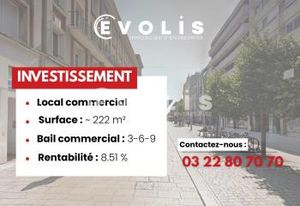 Vente local commercial loué Amiens centre-ville