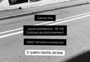 Local commercial à louer Quimper centre-ville - 2 places de stationnement