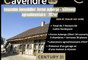Vente ferme auberge avec labo agroalimentaire Louhans