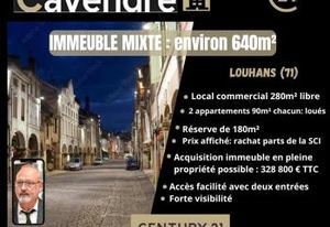 Vente immeuble mixte avec local commercial Louhans centre