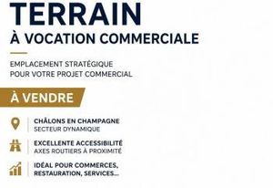 Terrain commercial Chalons-en-Champagne près Carrefour Croix Dampierre
