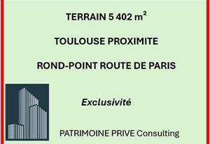 Terrain à vendre Toulouse Lalande - accès A62 et métro