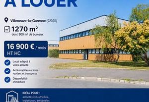 Location actif mixte activité & bureaux Villeneuve-la-Garenne - A86/A15