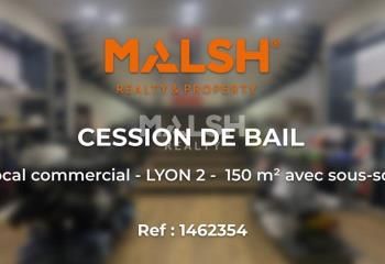 Local commercial à céder Lyon 2 - Métro A et C