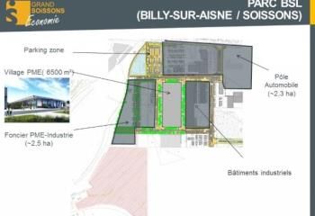 Terrain industriel à vendre - Billy-sur-Aisne, proche Soissons, gare SNCF et RN2