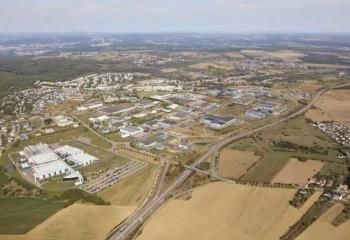 Terrain industriel Forbach - A320 et frontière allemande