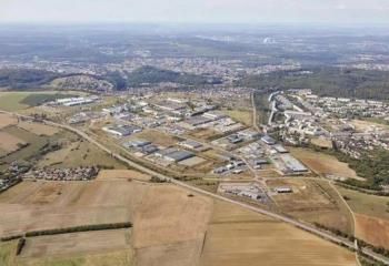 Terrain industriel Forbach - A320 et frontière allemande