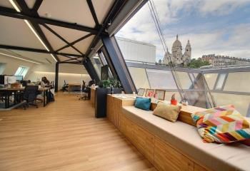 Location bureaux Paris 18 - Proche métro Anvers et vue Sacré-Cœur