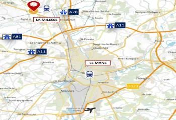Location entrepôt logistique Classe A La Milesse - Proximité A11, A81, A28
