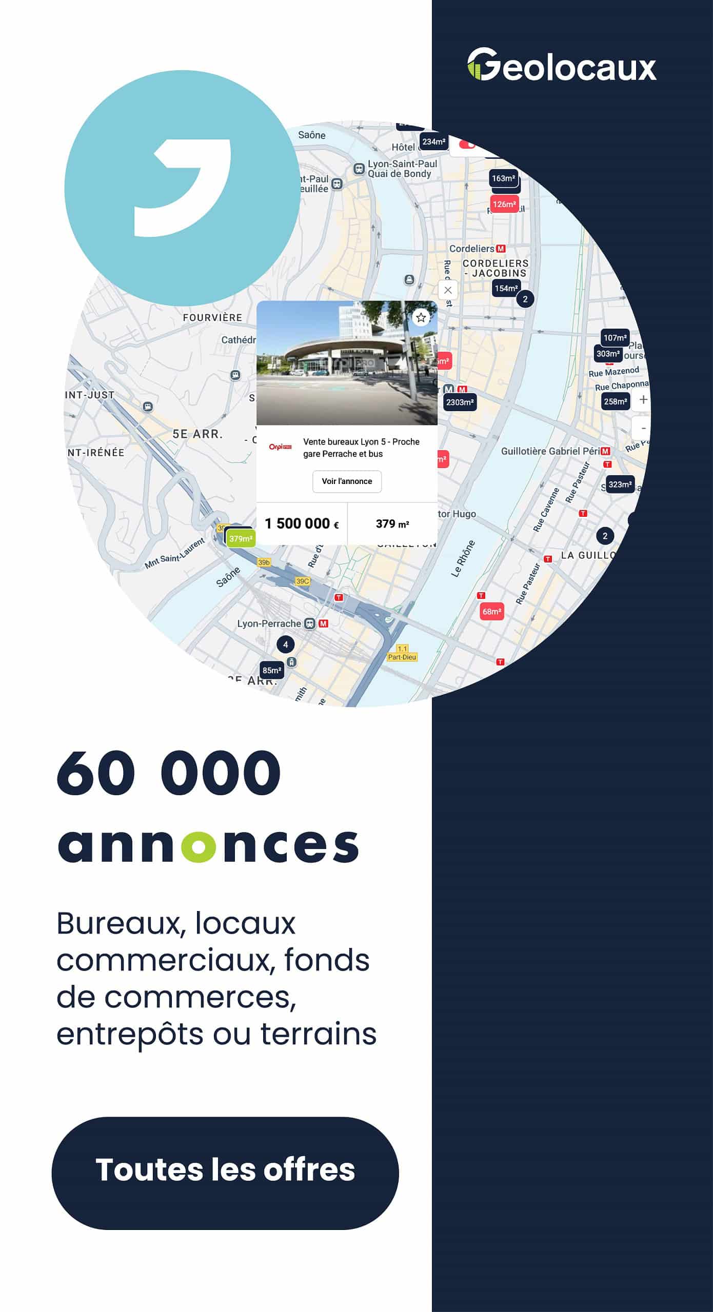 Geolocaux 60 000 annonces
