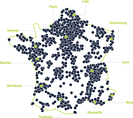 Diffusion d'annonces de bureau dans toute la France