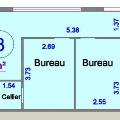 Location de bureau de 904 m² à Grigny - 91350 plan - 2