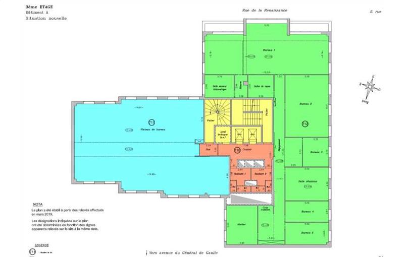 Location de bureau de 596 m² à Antony - 92160 plan - 1