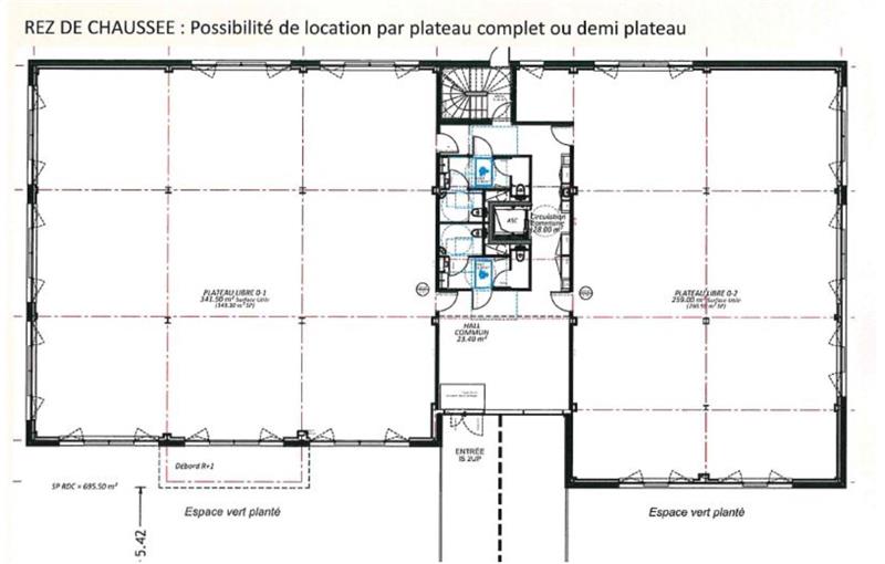 Location de bureau de 1 973 m² à Arras - 62000 plan - 1