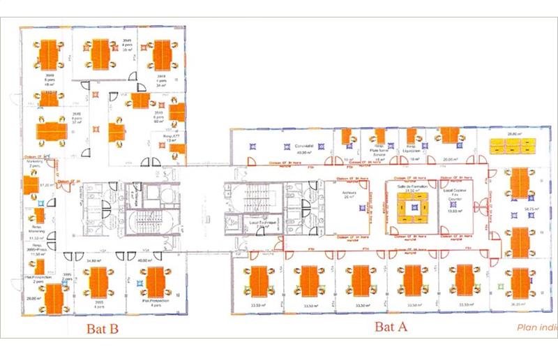 Location de bureau de 516 m² à Balma - 31130 plan - 1