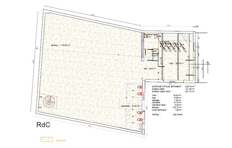 Location de bureau de 430 m² à Bordeaux - 33000 plan - 1