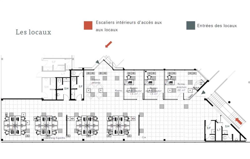 Location de bureau de 284 m² à Bordeaux - 33000 plan - 1