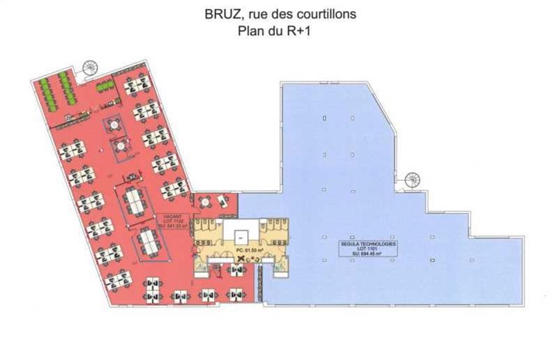 Location de bureau de 1 014 m² à Bruz - 35170 plan - 1