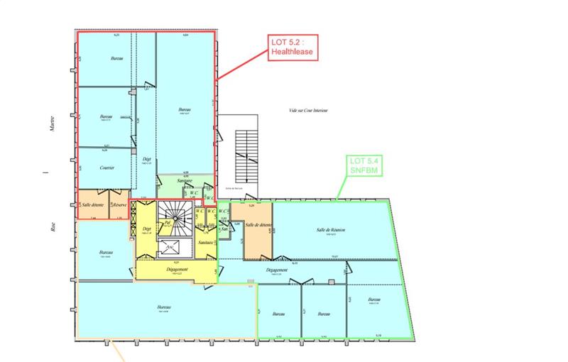 Location de bureau de 167 m² à Clichy - 92110 plan - 1