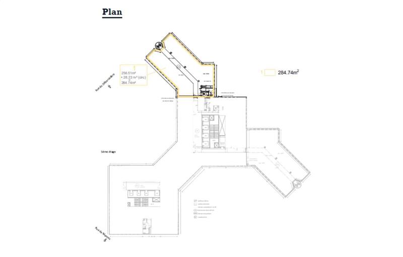 Location de bureau de 580 m² à Colombes - 92700 plan - 1