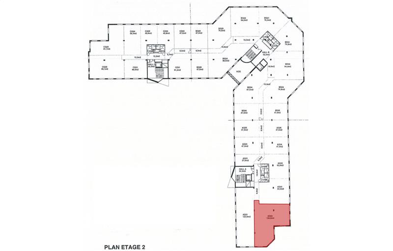 Location de bureau de 127 m² à Courcouronnes - 91080 plan - 1