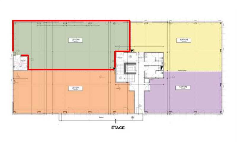 Location de bureau de 511 m² à Dardilly - 69570 plan - 1