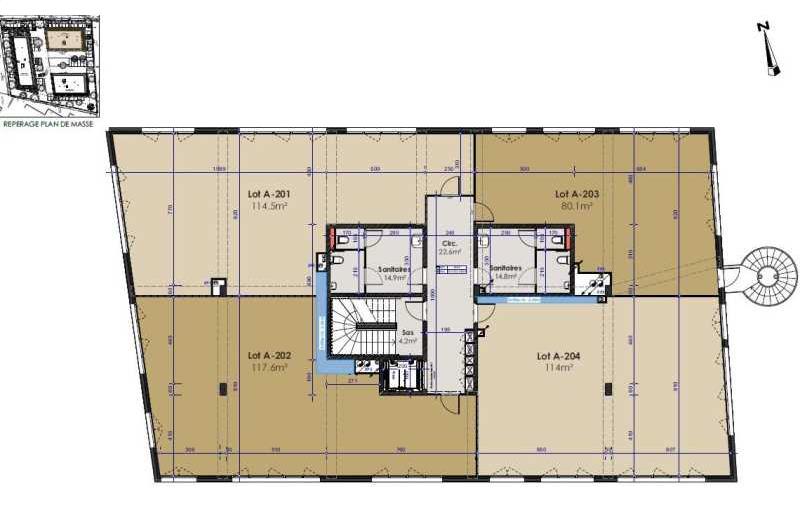 Location de bureau de 746 m² à Dardilly - 69570 plan - 1