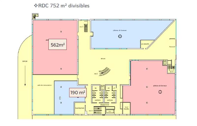 Location de bureau de 2 874 m² à Guyancourt - 78280 plan - 1