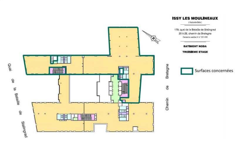 Location de bureau de 1 527 m² à Issy-les-Moulineaux - 92130 plan - 1