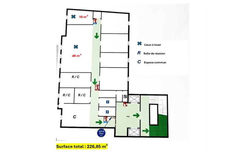 Location de bureau de 150 m² à Issy-les-Moulineaux - 92130 plan - 1