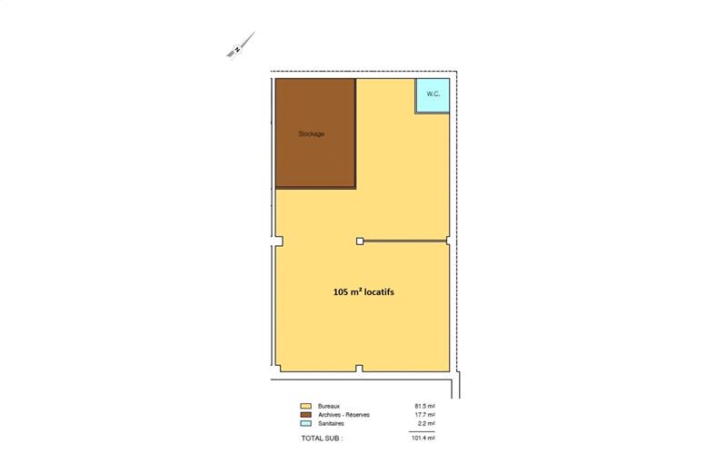 Location de bureau de 150 m² à L'Union - 31240 plan - 1