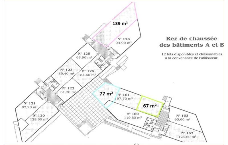 Location de bureau de 729 m² à Labège - 31670 plan - 1