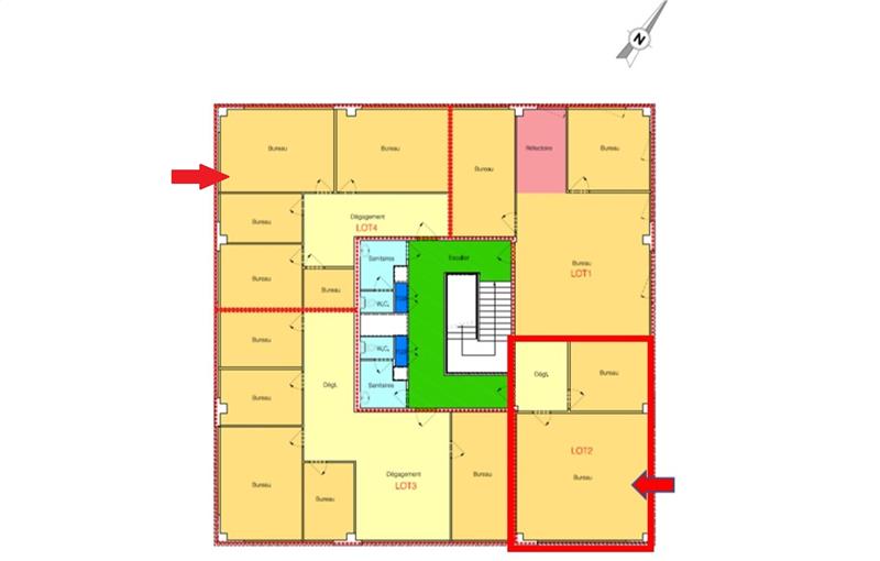 Location de bureau de 161 m² à Labège - 31670 plan - 1