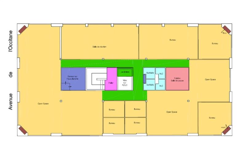 Location de bureau de 200 m² à Labège - 31670 plan - 1