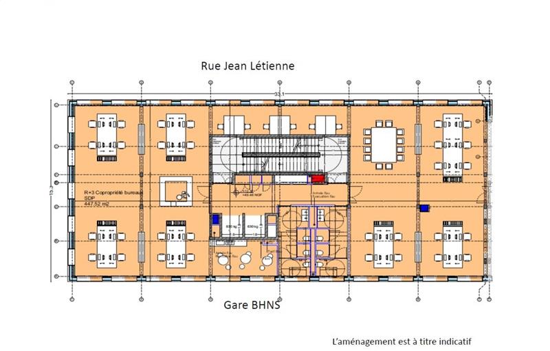 Location de bureau de 976 m² à Lens - 62300 plan - 1