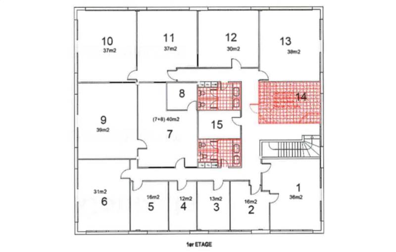 Location de bureau de 344 m² à Les Ulis - 91940 plan - 1