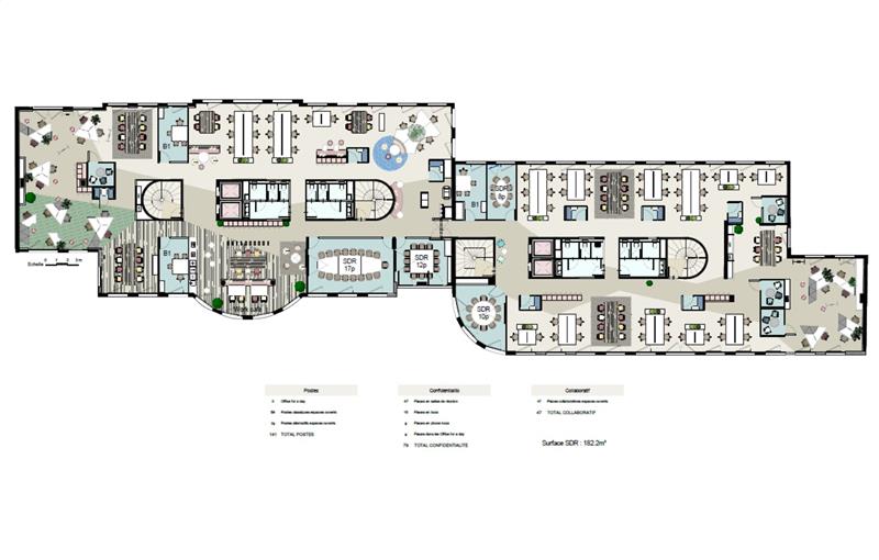 Location de bureau de 8 202 m² à Levallois-Perret - 92300 plan - 1