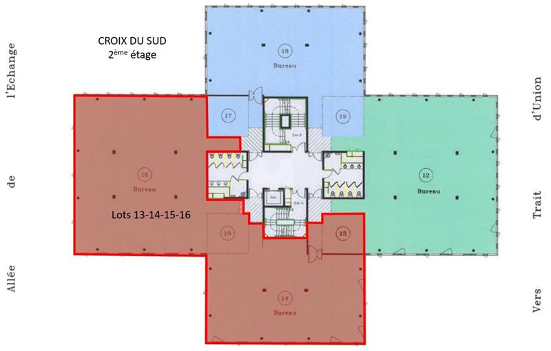 Location de bureau de 628 m² à Lieusaint - 77127 plan - 1