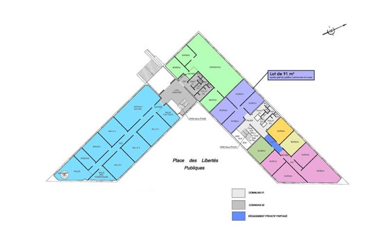 Location de bureau de 420 m² à Lognes - 77185 plan - 1