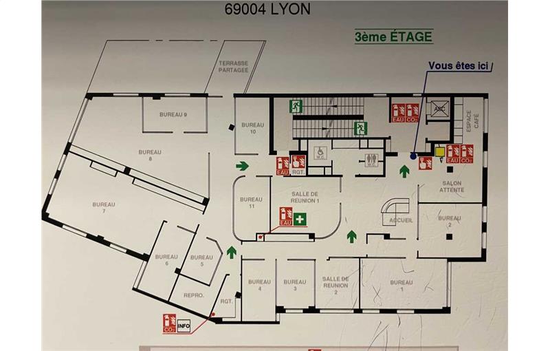 Location de bureau de 484 m² à Lyon 4 - 69004 plan - 1