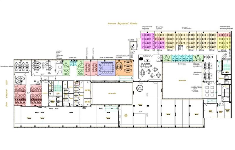 Location de bureau de 950 m² à Malakoff - 92240 plan - 1