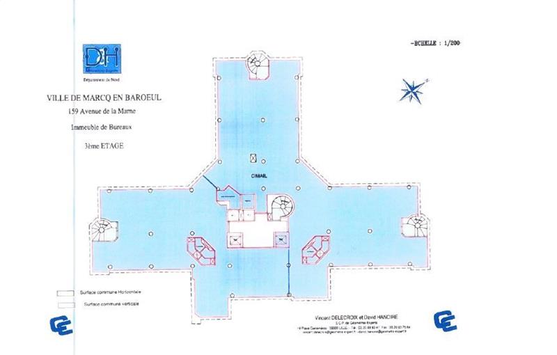 Location de bureau de 300 m² à Marcq-en-Baroeul - 59700 plan - 1