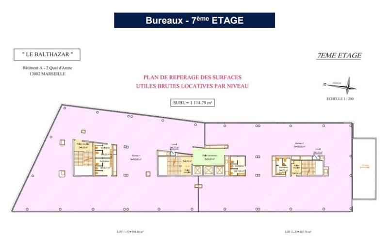 Location de bureau de 624 m² à Marseille 2 - 13002 plan - 1